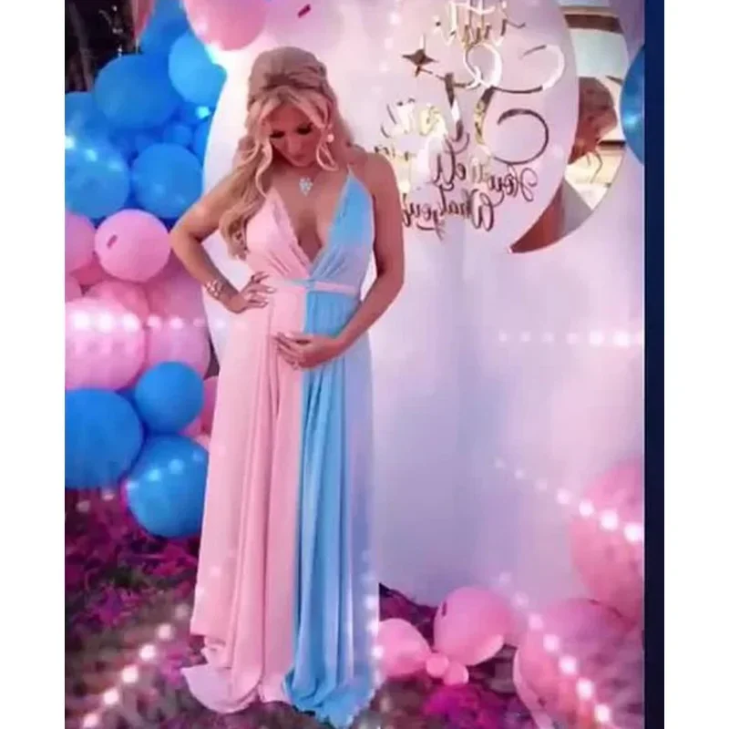 Элегантное Платье Для Беременных Летнее Модное Сетчатое Без Рукавов С Открытыми