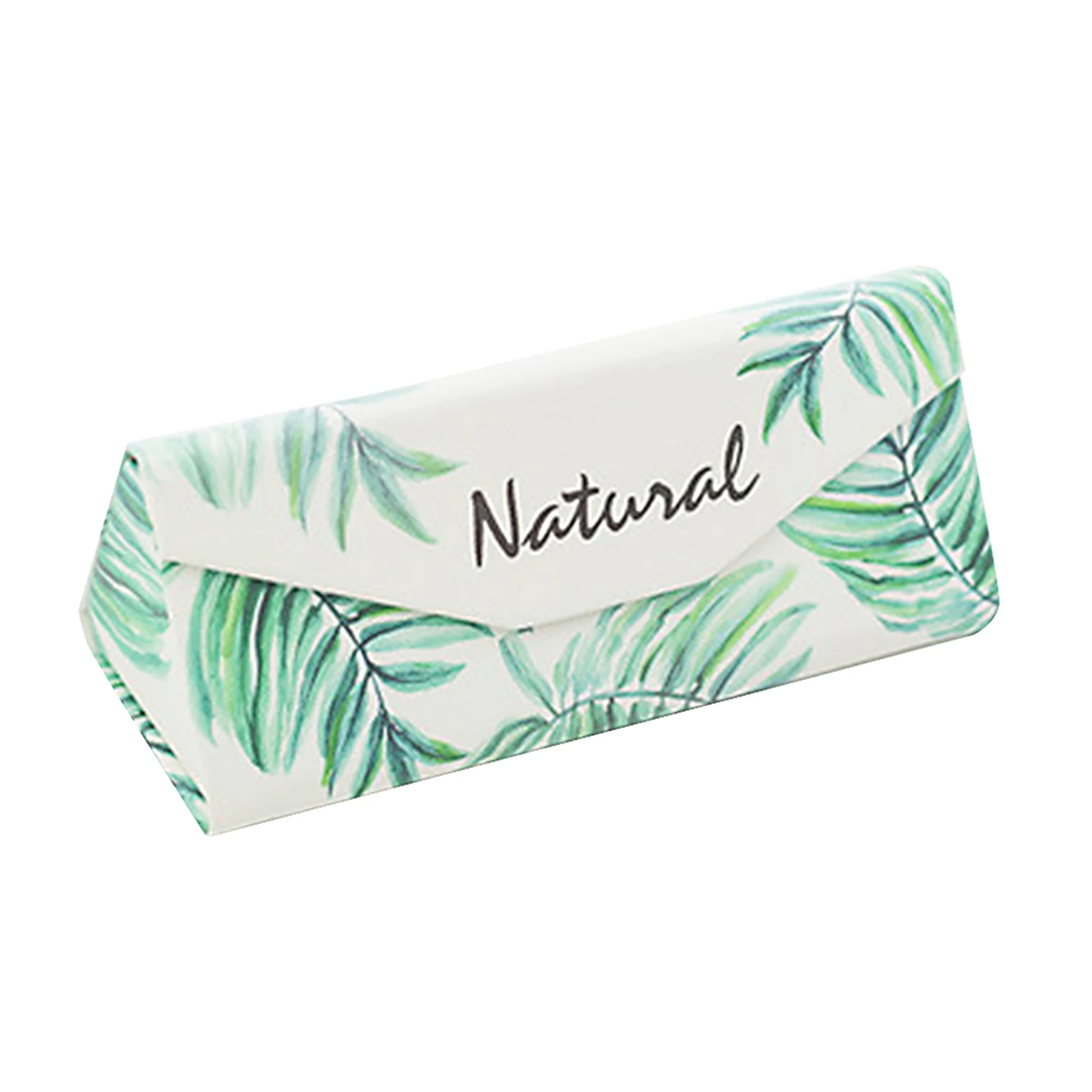 

Cactus Pattern Unisex Adults Folding Glasses Case Flamingo Gift Box Fresh Banana Leaf Portable Universal Kids PU Leather
