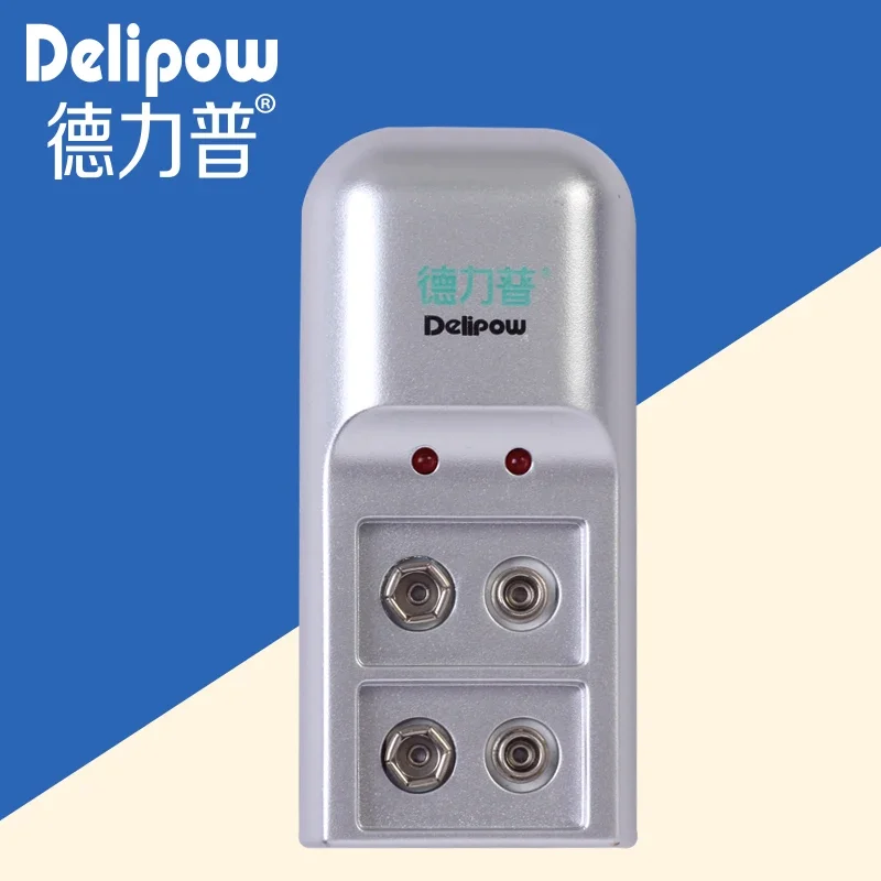Фото Новое зарядное устройство Delipow, 9 В, зарядное устройство для аккумуляторов Nine Volt, 9 В, два интеллектуальных быстрых зарядки, 9 В, 029 литий-ионных аккумуляторов, хорошее №1