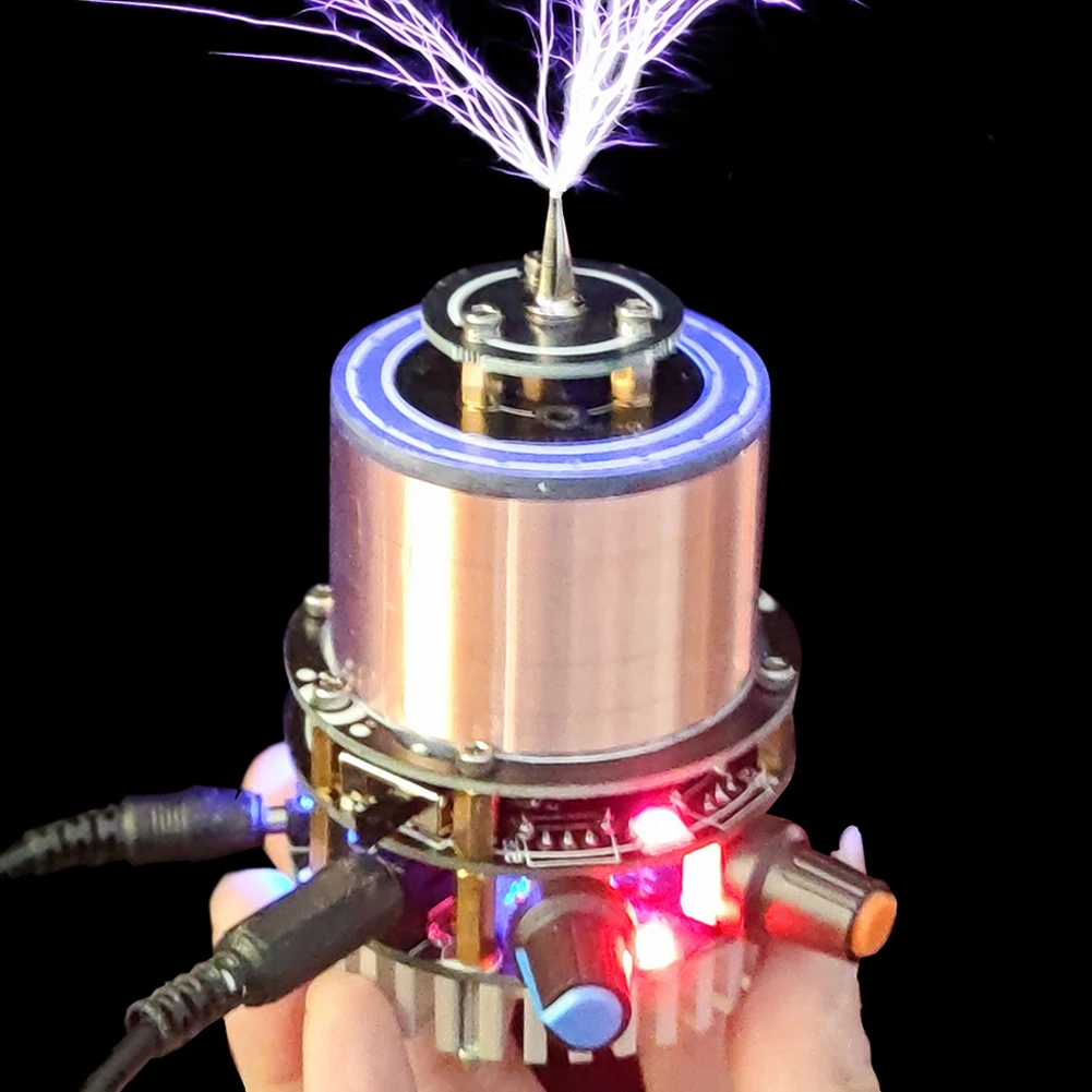 

Mini Music Wireless Lighting Double Class-E Tesla Coil Lighter Wirelessly Powered Discharge Ignition for Laboratory Experiments