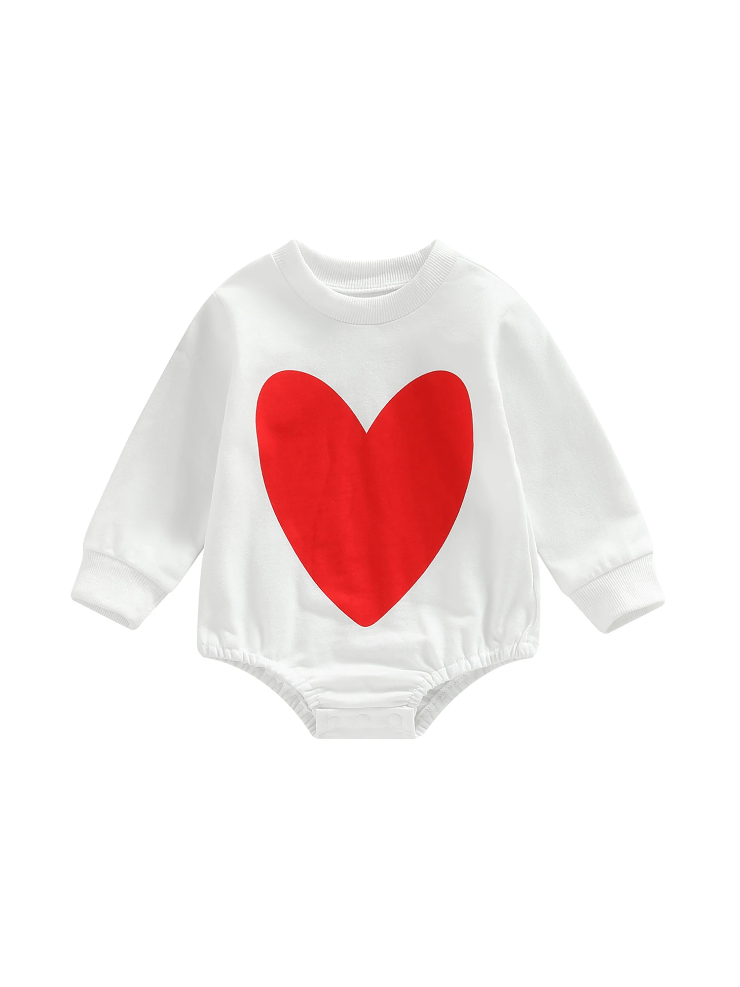 

Infant Baby Girl Boy Valentine s Day Outfit Long Sleeve Bubble Romper Sweatshirt Unisex Baby Clothes