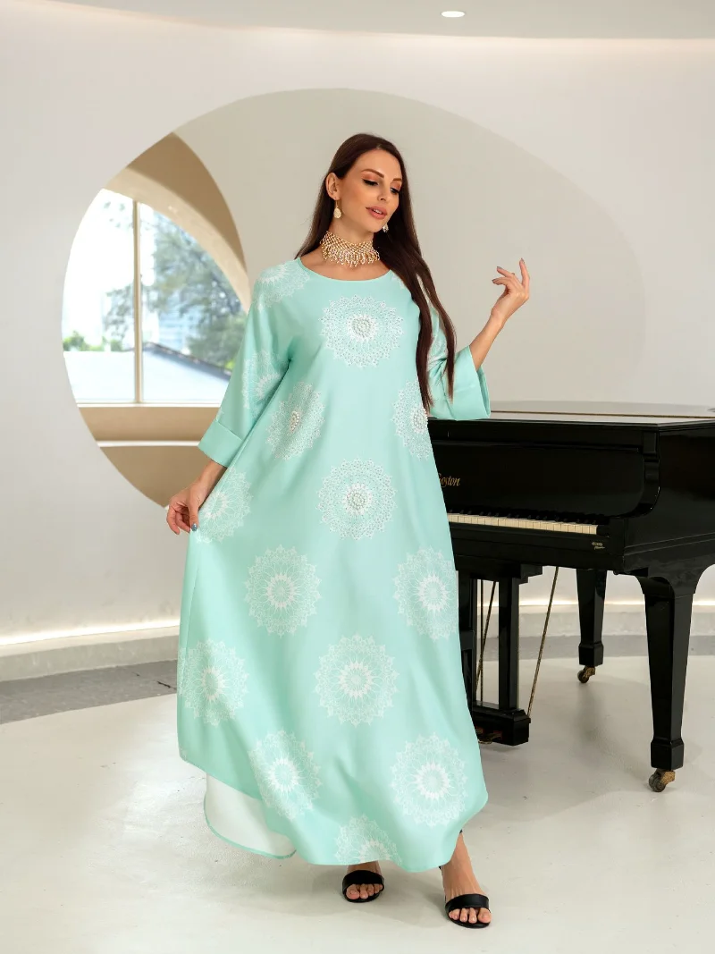 Morocco Party Dress Muslim Women Abaya Prayer Caftan Diamond Flroal Robe India Abayas Dubai Turkey Longue Vestidos Largos 2022