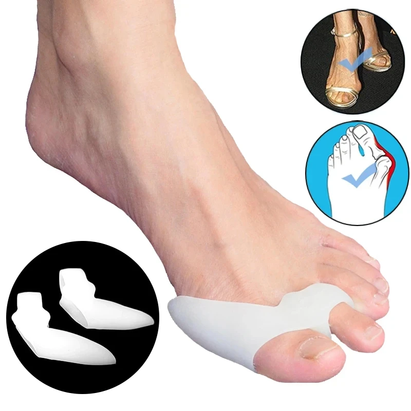 2 пары силиконовые разделители большого пальца ноги при вальгусной деформации
