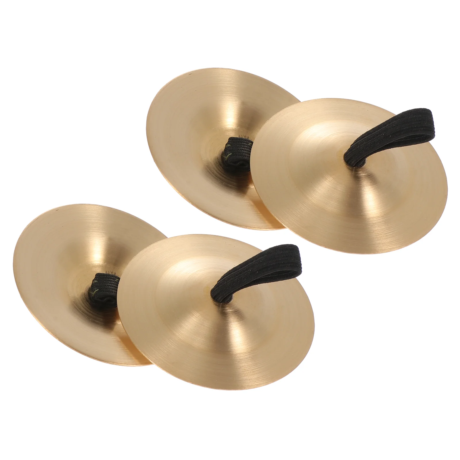

4Pcs Copper Finger Cymbals Chic Musical Instrument for Dancer Ball Party