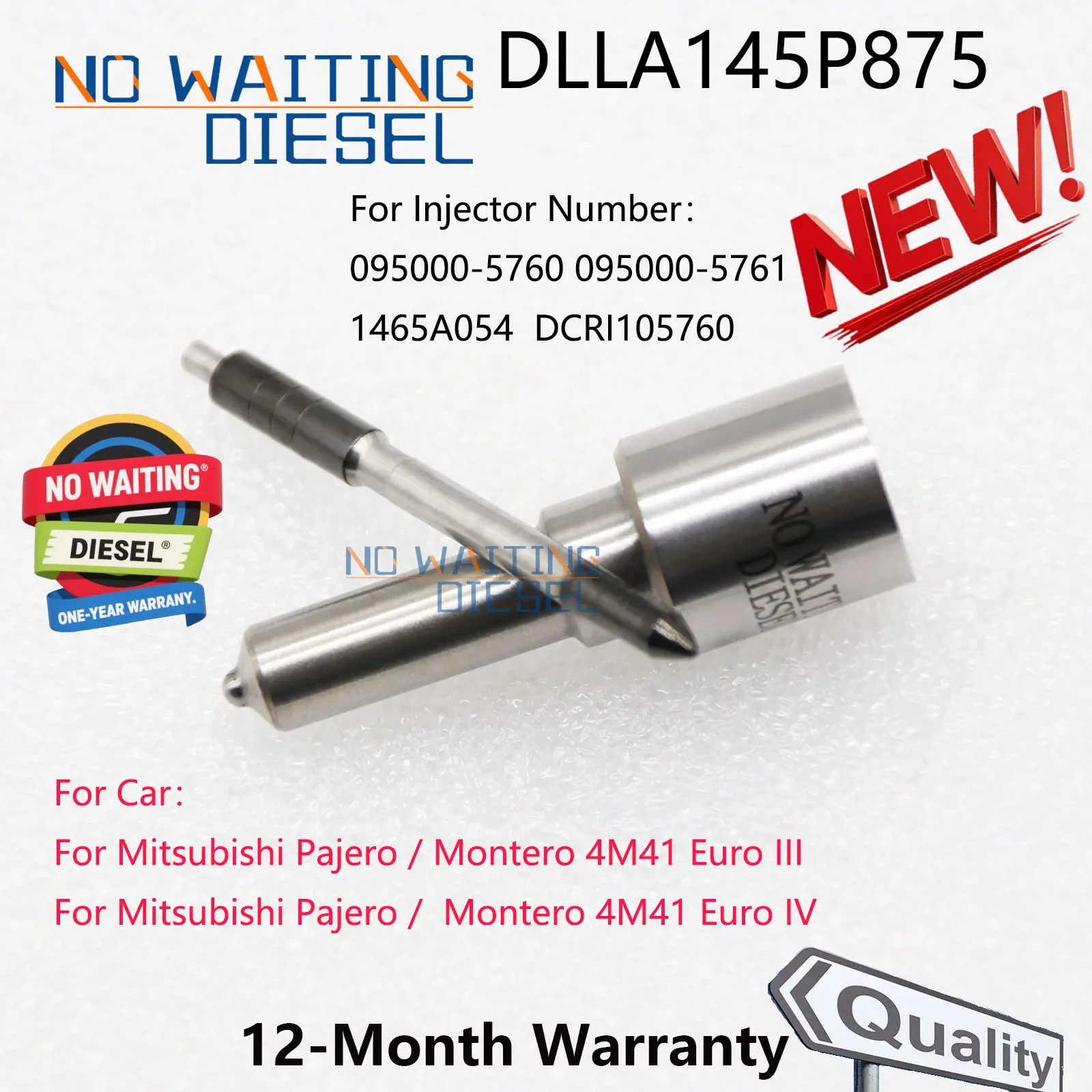 Фото 4 шт. DLLA145P875 дизельная форсунка, часть форсунки 0950005760 0950005761   Номер инжектора 1465A054 DCRI 105760   Для Mitsubishi Montero №2