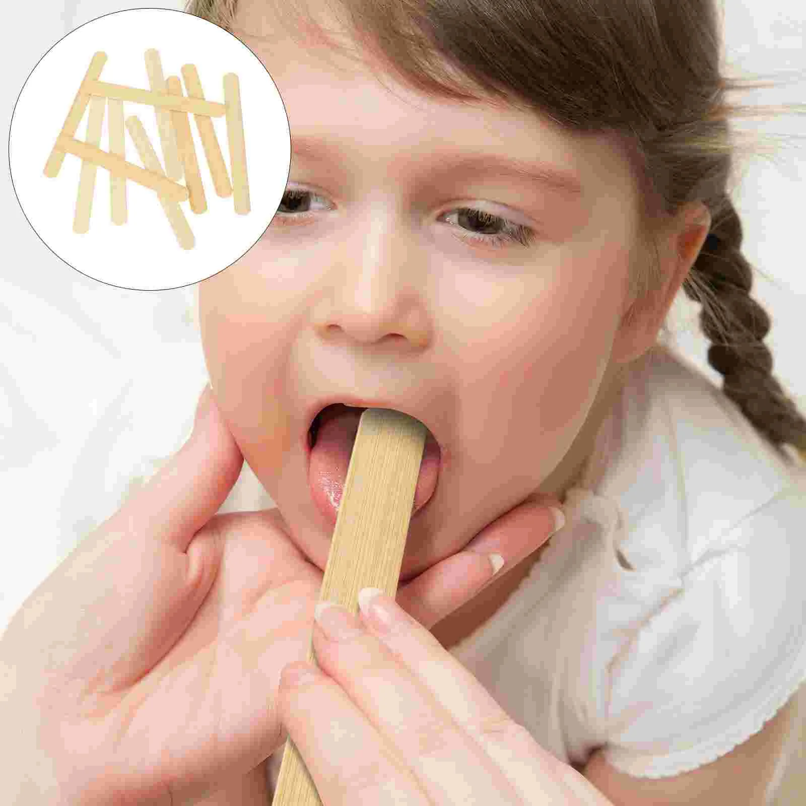 

100 Pcs Tongue Depressor Sticks Spatula Stirring Bulk Clinic Disposable Depressors Diagnostic Child