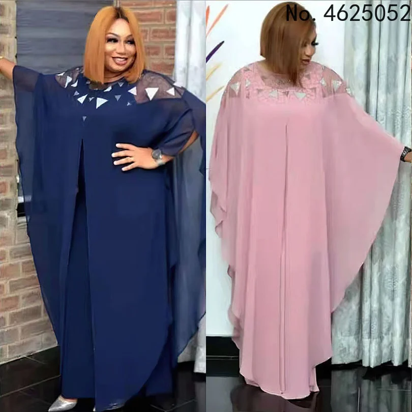 

Осенние африканские женские Дашики с длинным рукавом, комплект из двух предметов, топ и длинные брюки, африканская одежда для женщин