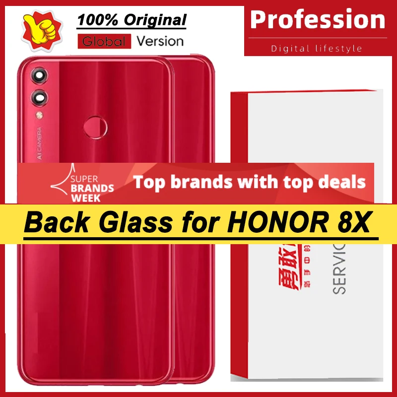 Задняя крышка батарейного отсека с объективом камеры для Huawei Honor 8X 100% оригинал |