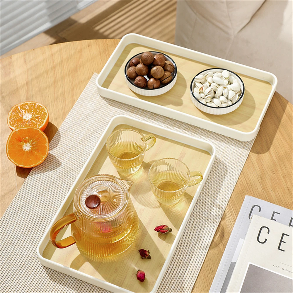 

Thickened Cup Trays Chinese Tea Room Ceremony Tool Plastic Drainage Water Storage Tea Set Solid Wood Traditional Tea Tray