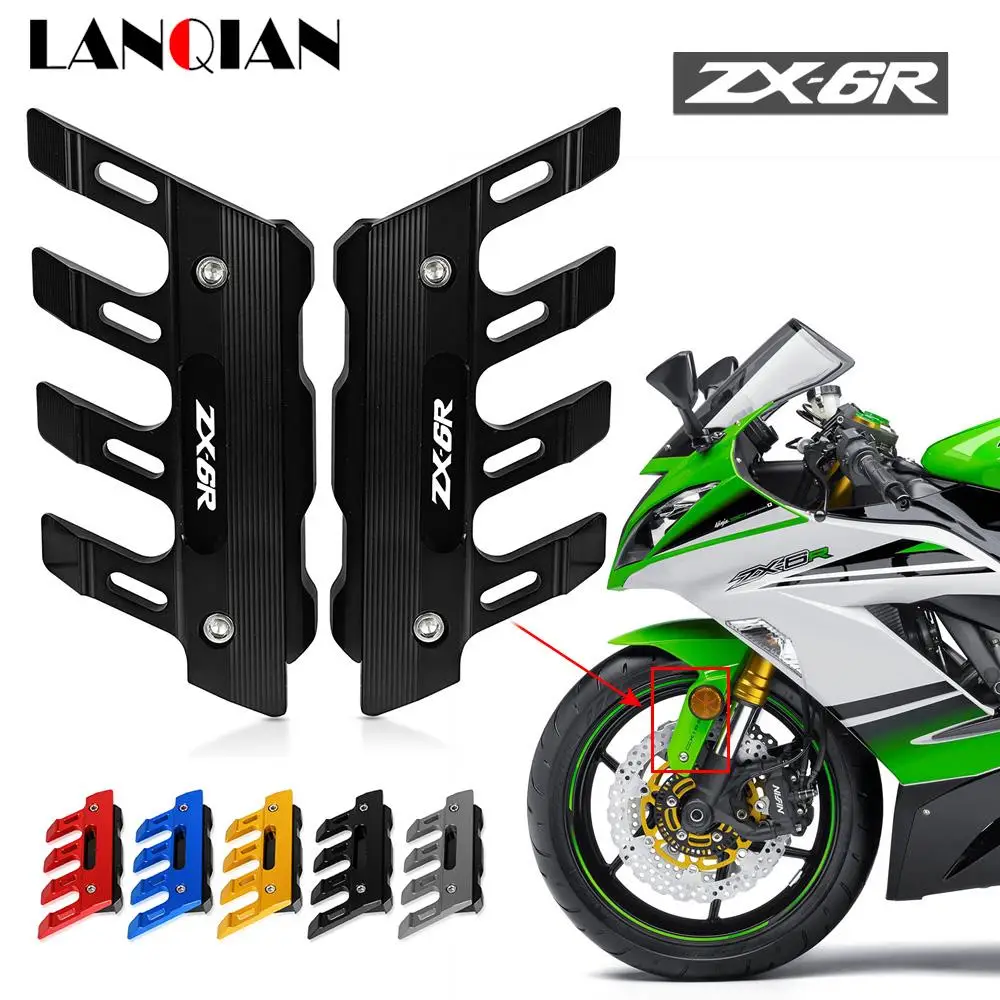 

Для KAWASAKI Ninja ZX-6R ZX6R ZX 6R 2000-2021 2020 2019 мотоциклетный брызговик, защита передней вилки, блок, переднее крыло, слайдер