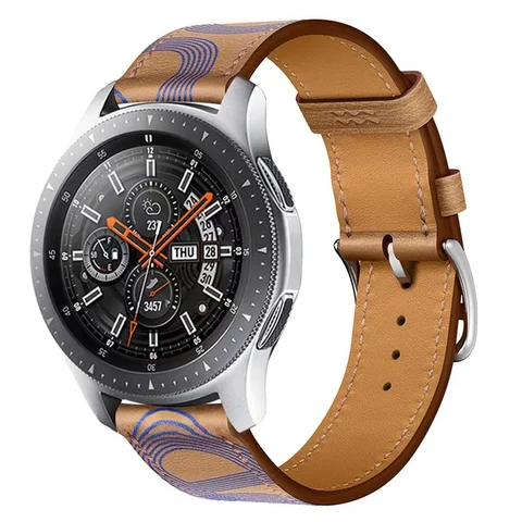 Ремешок кожаный для Samsung Galaxy Watch 3/4/5/Gear S3/Huawei Watch GT/2/3/Pro, сменный Браслет для Amazfit GTR, 22 мм 20 мм