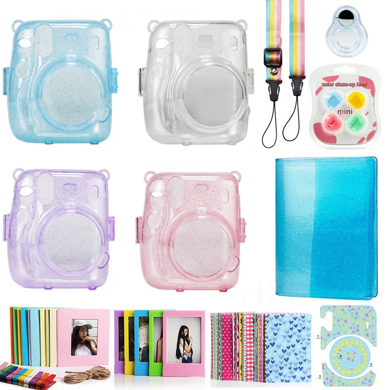 

New Compatible With Fujifilm Instax Mini 11 Camera Accessories Bundle Includes Crystal Cover Case Photo Album Lens Filters Kit