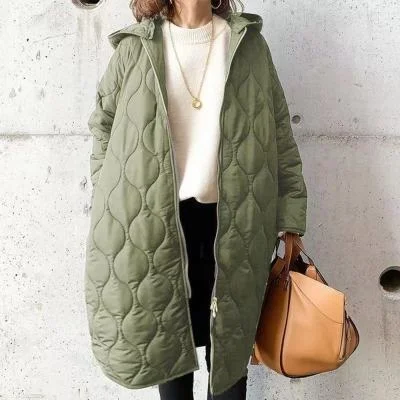 3-color Women's Cotton Padded Clothes Autumn And Winter 2022 New Diamond Clothing Warm Coat Womens Zipper Up Button Overcoat