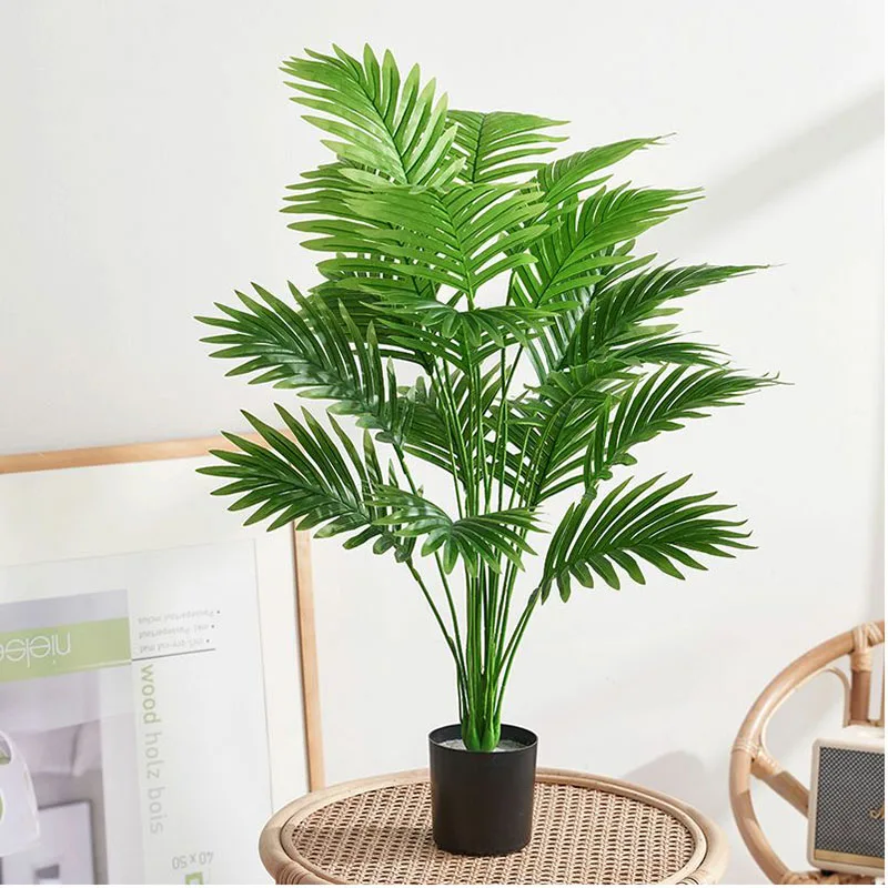 

Large Artificial Palm Tree Tropical Plants Branches Scattered Tail Tree Green Banana Fake Leaves Home Garden Room Office Decor