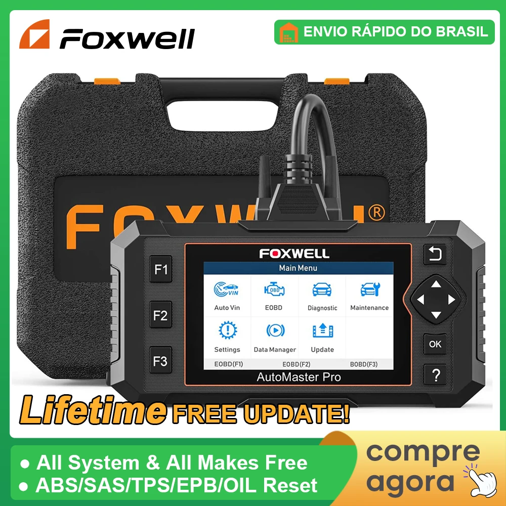 

2023 FOXWELL OBD2 сканер NT624 Elite автомобильный диагностический сканер все системы ABS/SAS/TPS/Oil/EPB сброс OBD сканер диагностический инструмент