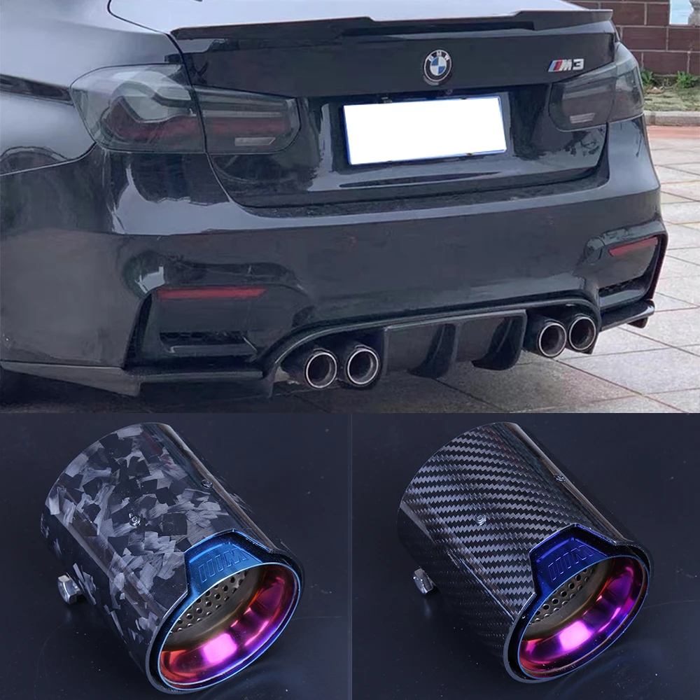 

For BMW F22 F23 F87 F30 F80 F32 F33 F36 F82 F83 F10 G30 F90 F06 F12 F13 Carbon fiber exhaust pipe tail section decoration