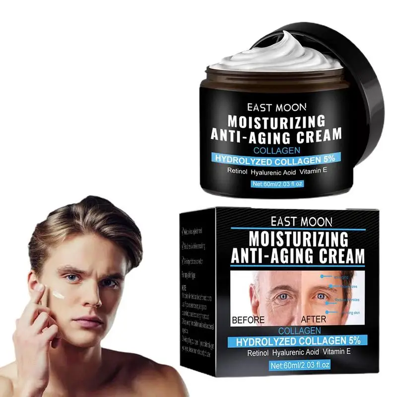 

Крем для лица для мужчин, мягкий лосьон для лица для мужчин, быстро поглощает кожу 60 мл, крем для кожи, ретинол, витамин с гиалуроновой кислотой