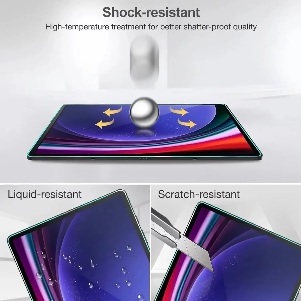 Защитный экран 6 шт. для Samsung Galaxy Tab A9 Plus 11 дюймов 2023 Закаленное стекло HD Clear Film Tablet