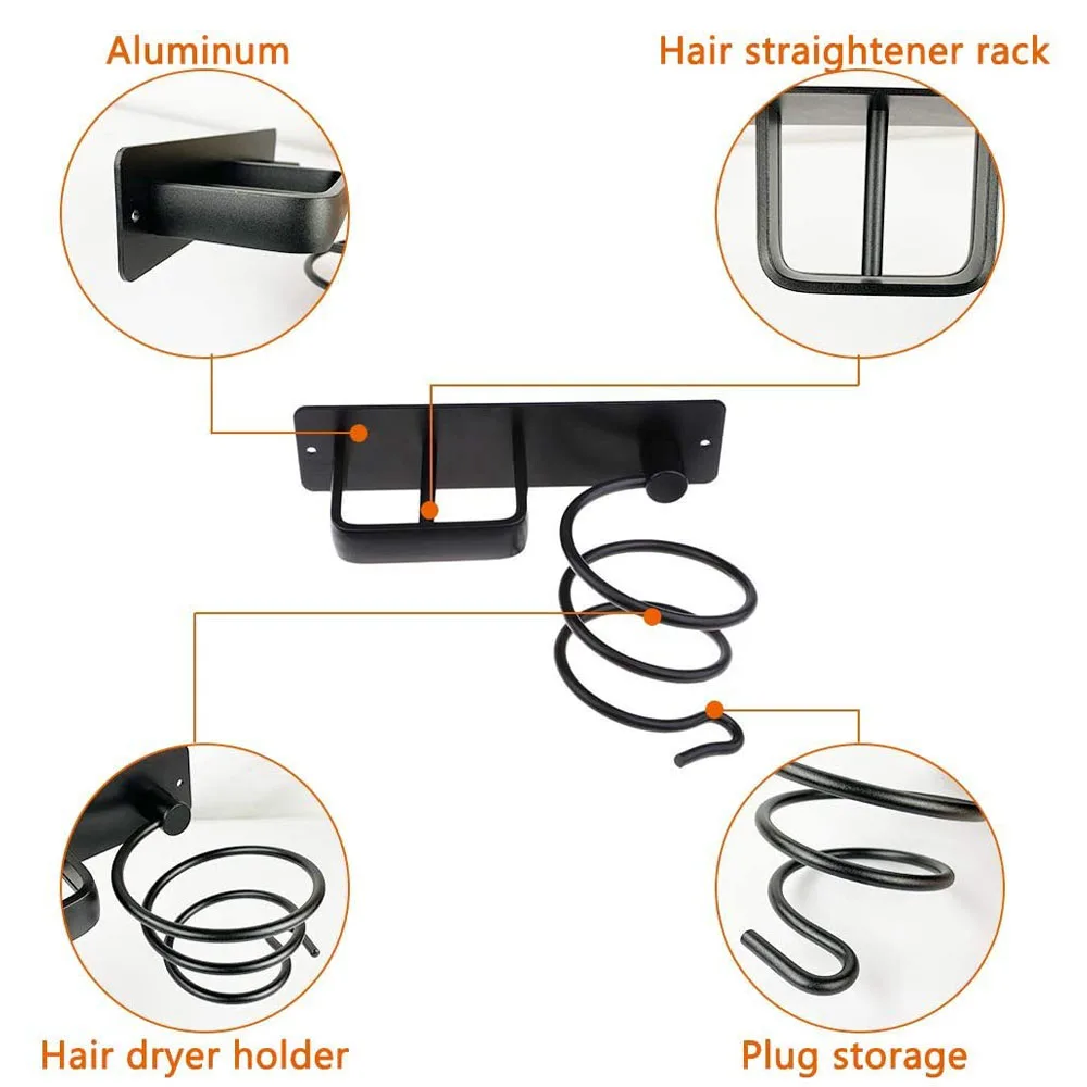 Подставка для сушки волос настенный органайзер ванной спальни аксессуаров