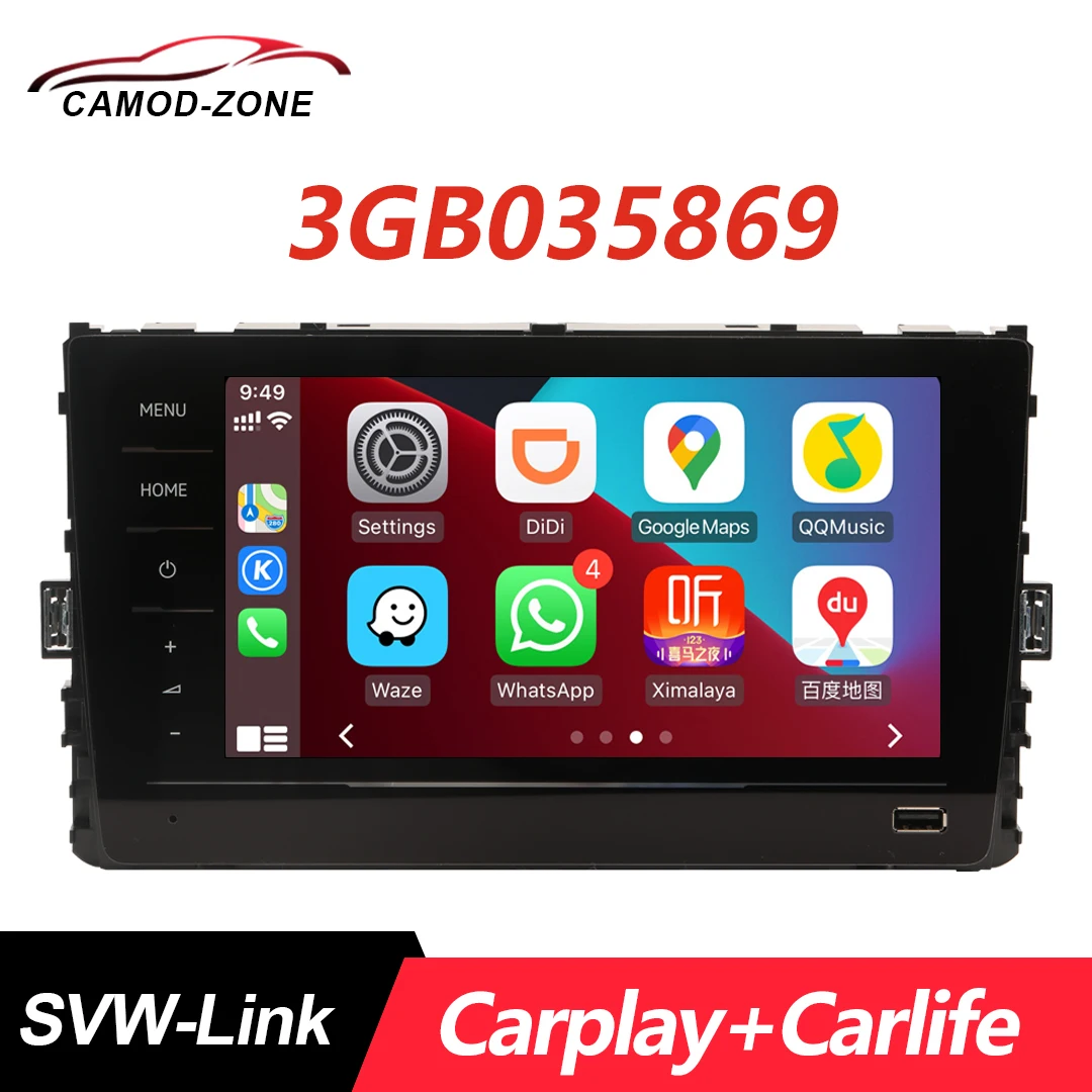Автомобильный радиоприемник Noname RCD520 Carplay MIB 3 сенсорный экран 3GB035869 Полное стекло 8