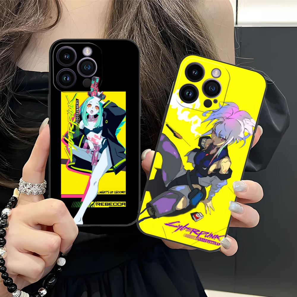 Чехол для телефона Punk Lucy Sasha Rebecca iPhone 16 15 14 13 12 11 X XR XS 8 7 Pro Max Plus Mini черный чехол