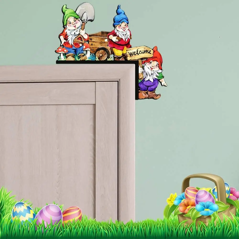 Пасхальные наклейки на дверь деревянные