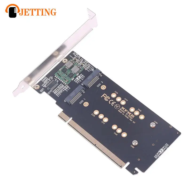 

PCI Express 3.0 x16 to 4Port M.2 NVME SSD Adapter Raid Card VROC Riser Card Support 2230 2242 2260 2280 M.2 NVME AHCI SSD for PC