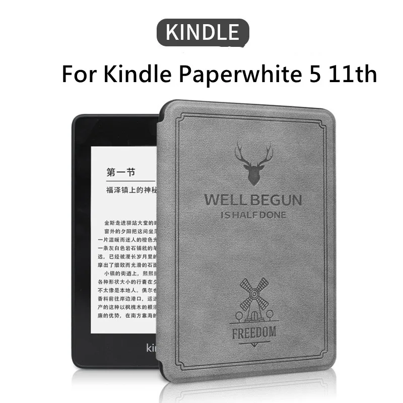 

For Kindle Paperwhite 5 11th 6.8 Inch Smart Cover for kindle 10th generation case for Kindle Paperwhite 4/3/2/1 Cover+film+pen