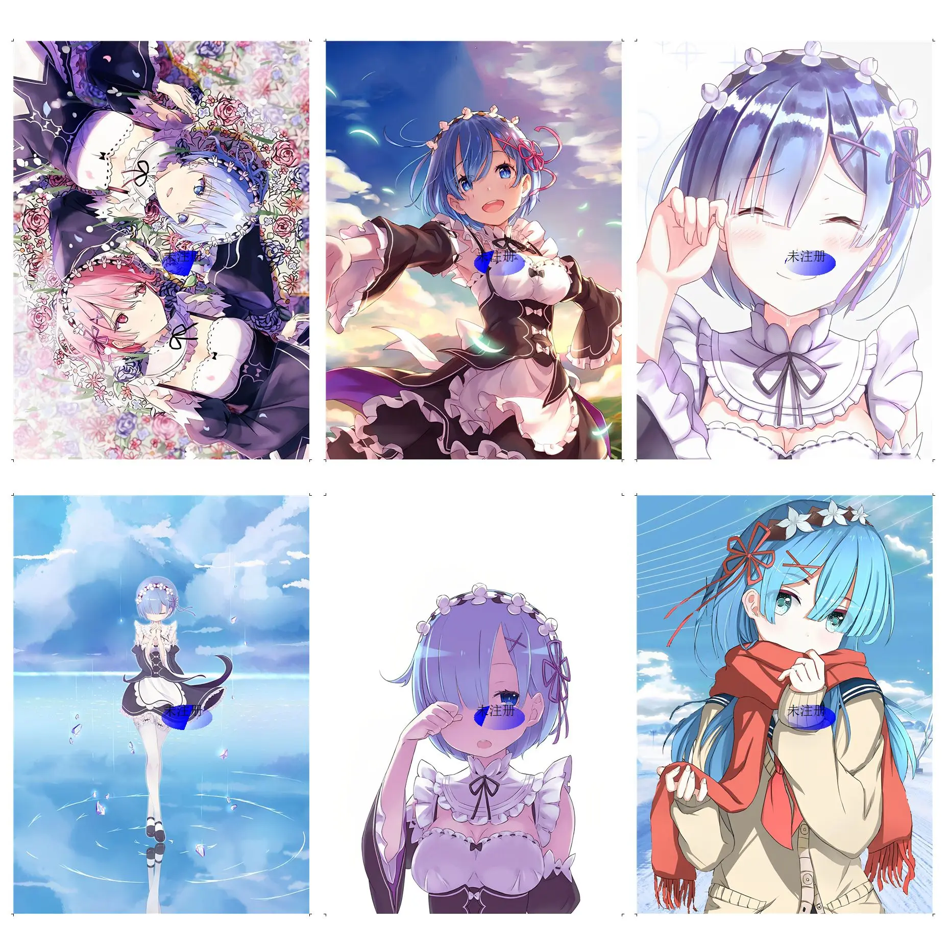 

ReZero-Starting Life In Another World Anime Anime Posters Sticky Waterproof Paper Sticker Coffee House Bar Posters Wall Stickers