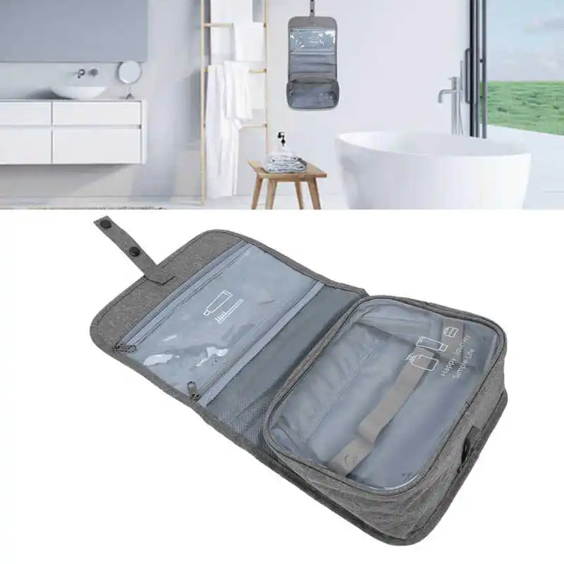 

Toiletry Bag Waterproof Large Capacity Foldable Portable Lasting Durable Layered Cosmetic Bag For Water Lotion Shower Gel Travel