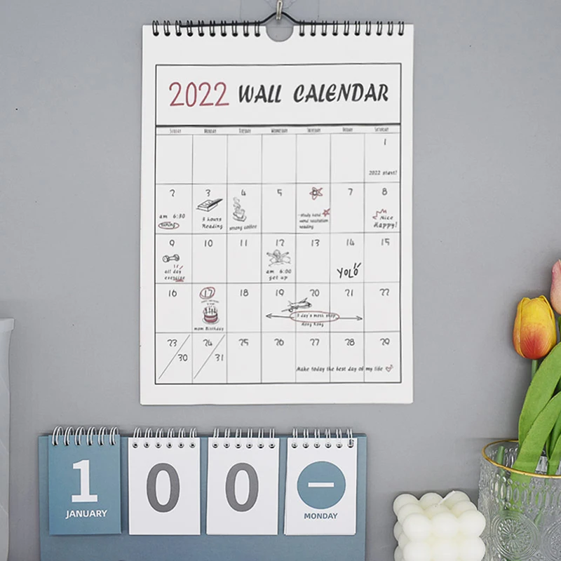 

2022 Wall Calendar Monthly Planner Agenda Wall Planner Schedule Daily Organizer
