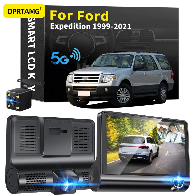 

OPRTAMG Dash Cam 540C6 Car DVR 3 Cameras Lens 4.0 Inch 1080P dashcam For Ford Expedition 1994 1995 1996-2018 2019 2020 2021 2022