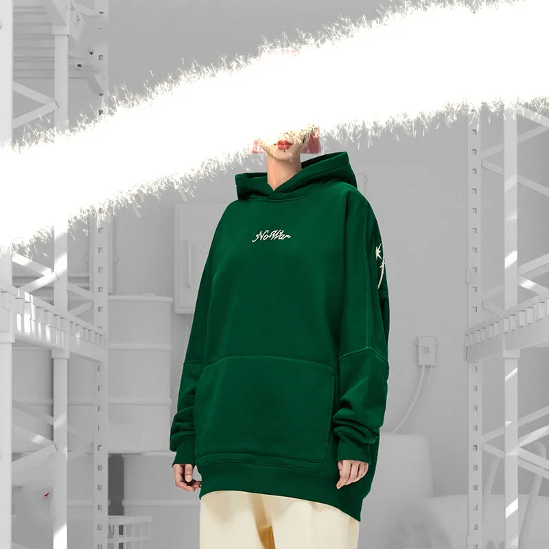 

Triangle texture texture one letter Embroidered Fleece Hooded Hoodie 2022 couple sports and leisure top autumn and winter