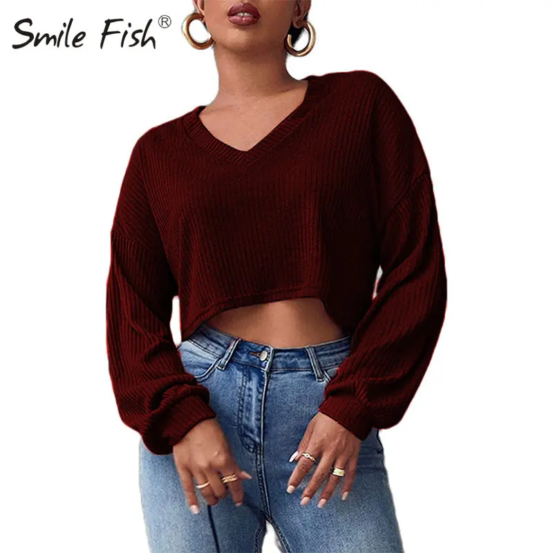 

White Knit Sexy Tops Women V-Neck Short Crop Tops Autumn T-Shirts 2023 Night Club Party Tees Thin Ribbed T Shirt Blouses G1277