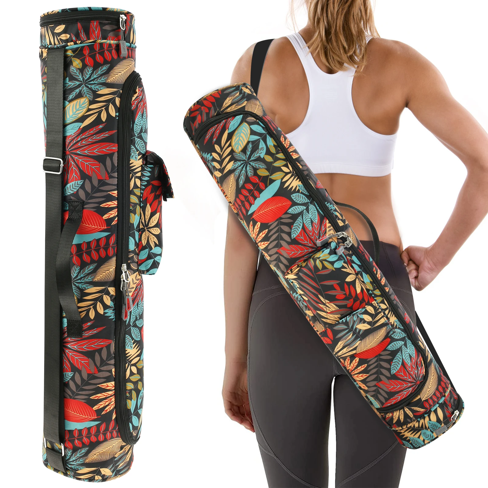 

NEW Yoga Mat Bag Lightweight Nylon Yoga Mat Carrier Bag with Adjustable Shoulder Strap and Storage Pocket Portable Exercise Yoga