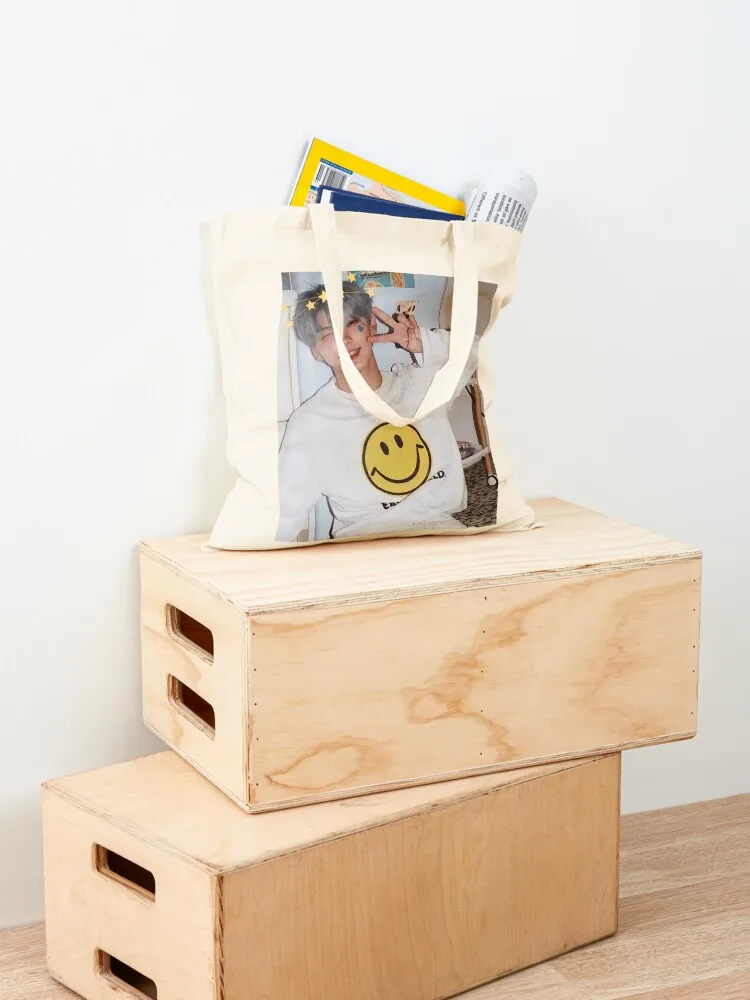 TXT Soobin [TXT VOL.Eight] Большая сумка Женская сумка-тоут для покупок университета Холст