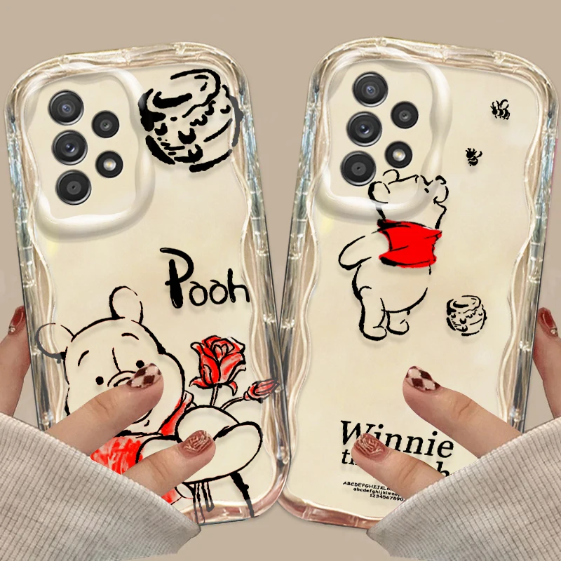 Чехол для телефона с изображением пуха и медведя из мультфильма Disney Samsung A55 A54 A53 A52