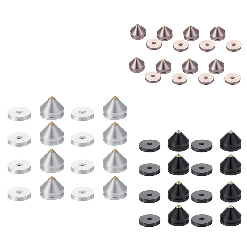 

ABGZ-8 Set Speaker Stand Feet Foot Pad Aluminium Alloy Metal Spikes Cone Floor Foot Nail