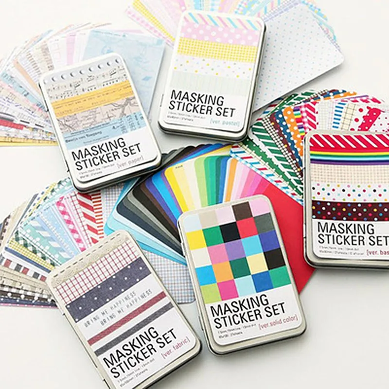 

1 Box Colourful Stationery Stickers Journal Stickers Memo Planner Decorative Supplies Scrapbooking Flakes Art Supplies