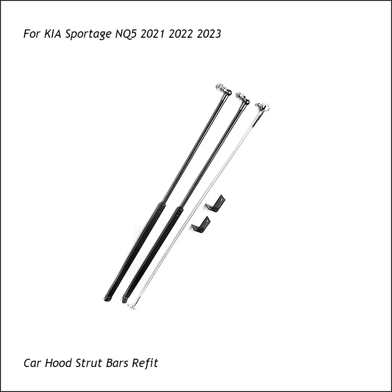 Front Bonnet Hood Modify Lift Support Shock Gas Spring Absorber Gas Struts For KIA Sportage NQ5 2021-present images - 6