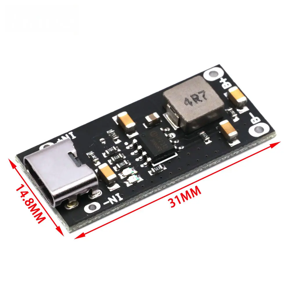 Фото USB Type-C Высоковольтный вход 3A Полимерная тройная литиевая батарея Плата быстрой зарядки IP2312 Режим CC/CV от 5 В до 4,2 В №5