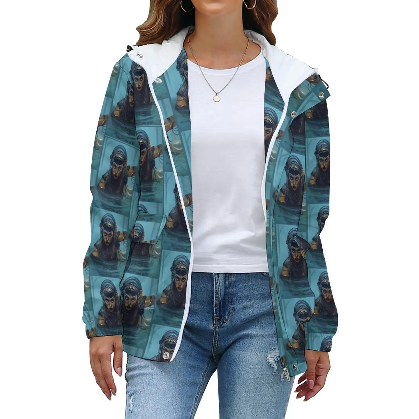 

Куртка Jibaro Женская Осенняя водонепроницаемая, уличная одежда с принтом Love Death, свободная повседневная куртка в подарок на день рождения