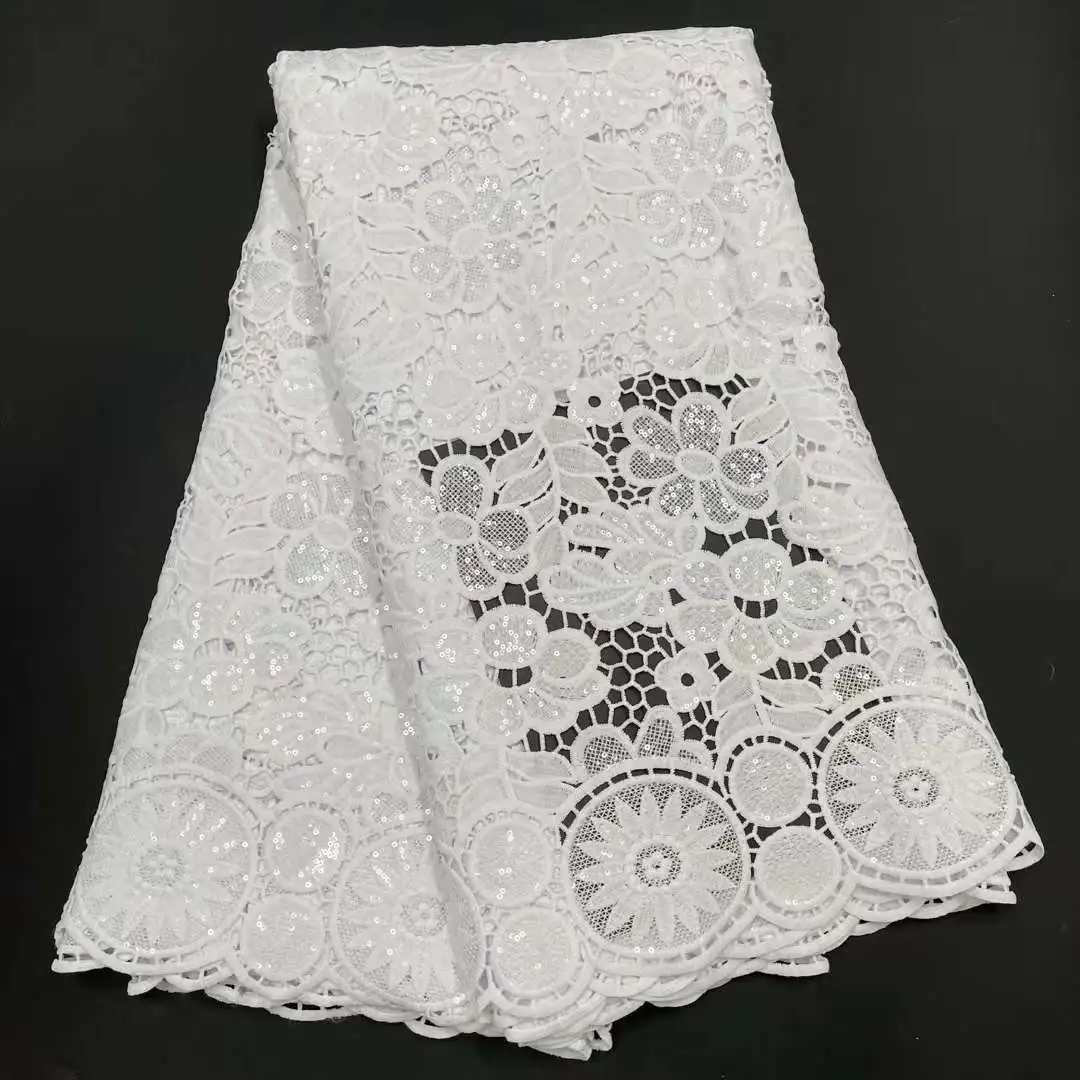 Новейшая нигерийская африканская хлопчатобумажная кружевная ткань 2022 недорогая