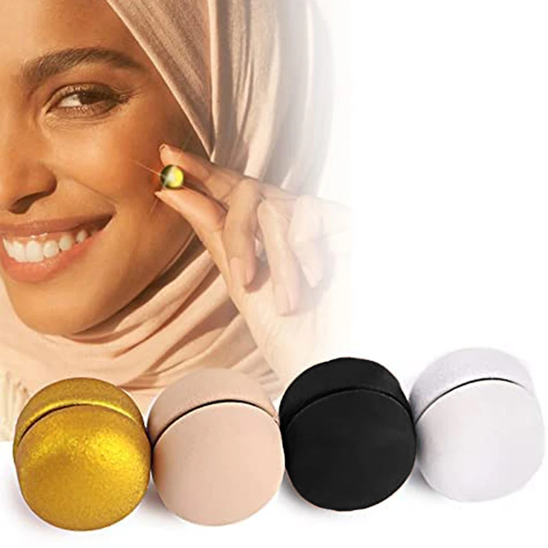 

Matte Metal Hijab Scarf Magnet No Snag Muslim Women Magnetic Hijab Pins Islamic Pinless Safety Headscarf Brooches Accessories