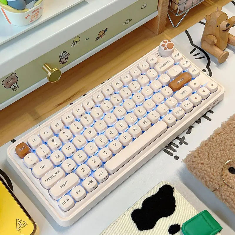 Беспроводная механическая клавиатура Dareu Z82 с ручкой Bluetooth N-key Rollover эргономичная