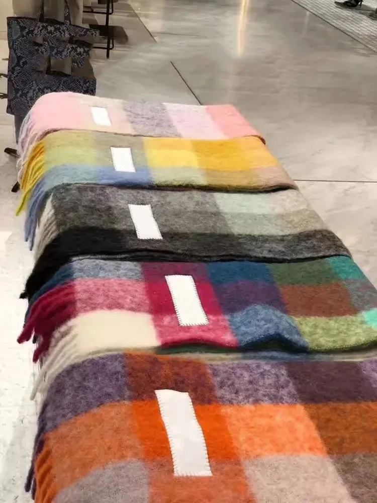 

2022 Ac studios шарф от акне весна-осень хиджабы кисточки тонкие женские шали кашемировый как акрил женские шарфы палантины