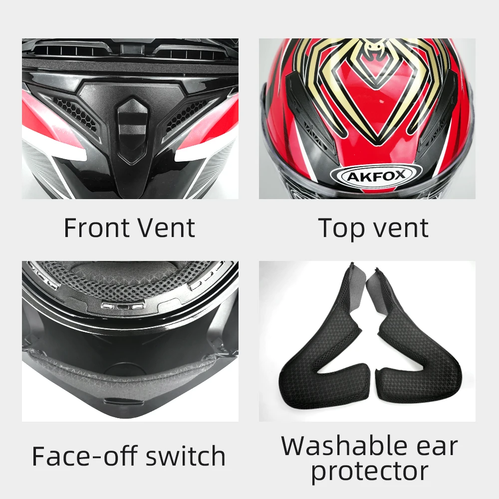 Мотоциклетный шлем 902 анфас Casco Integral яркий черный мужской и женский DOT