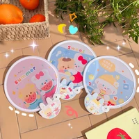mini sweet fashion cloth folding cartoon characters design fan childrens day gift cute mini cartoon foldable portable