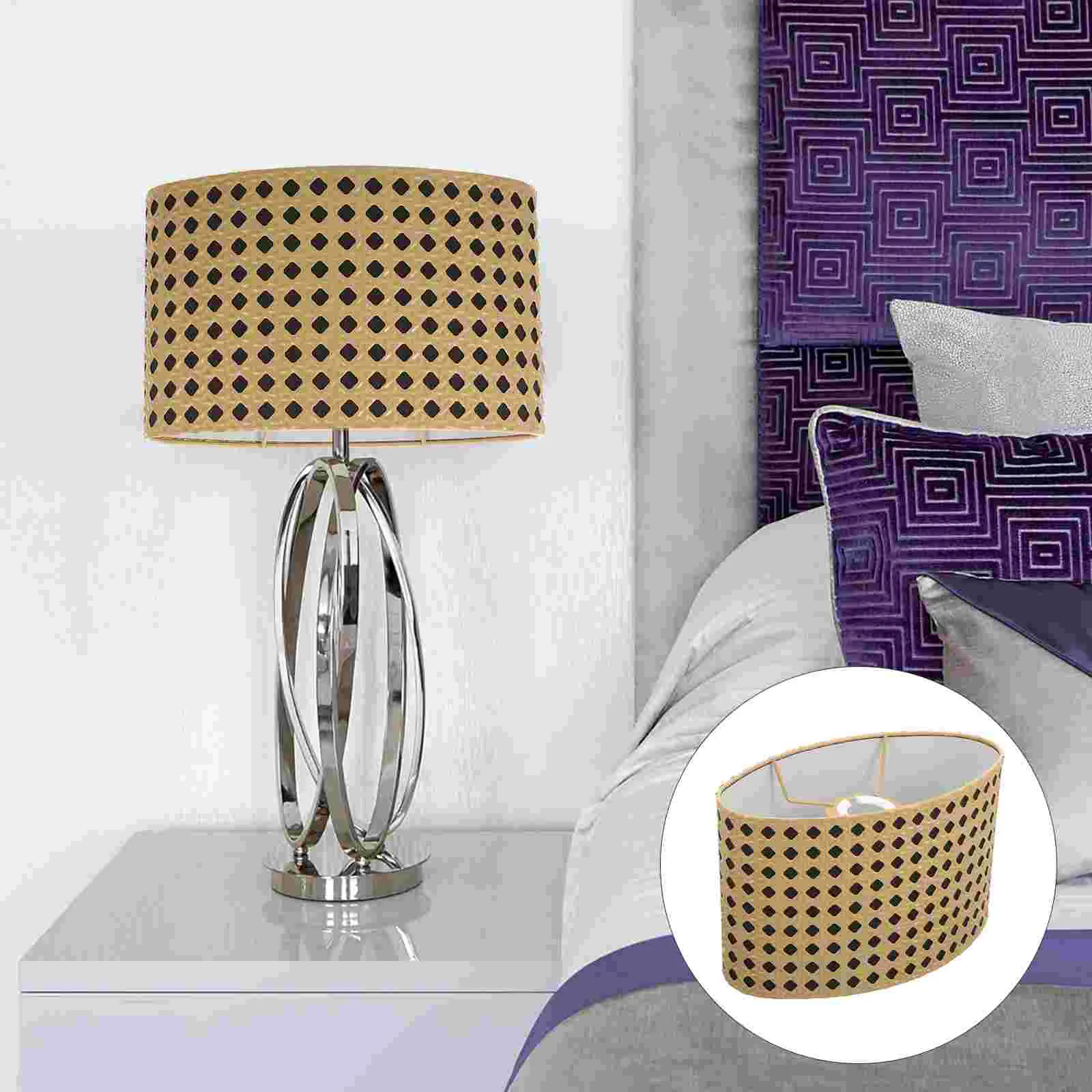 

Metal Lamp Shade E14/E27 Replacement Lamp Shade Hollowed Oval Lamp Shade Cover