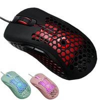 Gaming Mouse Gamer Kit LED USB Wired Optical Ergonomic Mause KeyRGB Light Hollow Cute Magic Mouse For Laptop Computer Mice